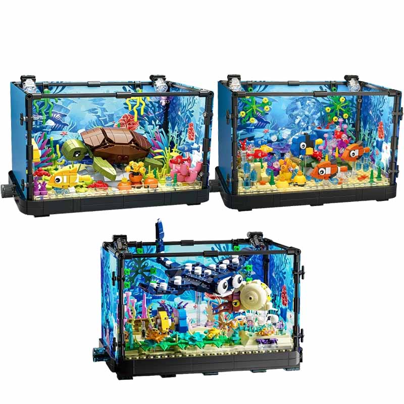Aquarium Marine - Fish Tank Building Block Set with