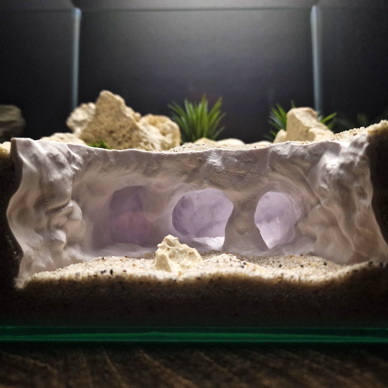 3D Printed Forked Cave Aquariu - Aquarium Marine Rock 评论和价格