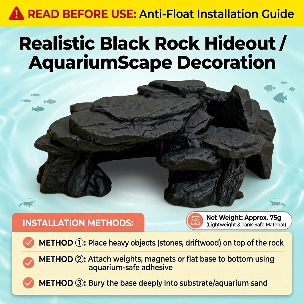PLA Cave Aquarium Hidden Fish  - Aquarium Marine Rock 评论和价格