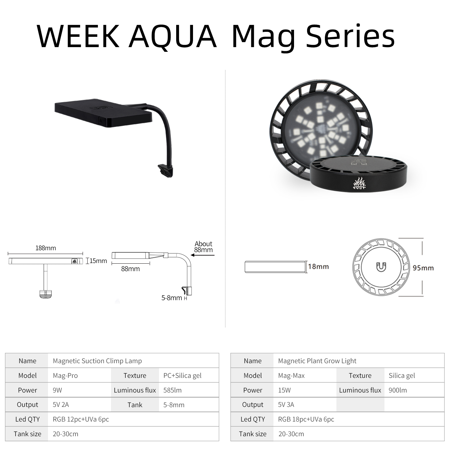 WEEK AQUA Mag Pro Mag Max Nano - Marine Aquarium Uv Light 评论和价格